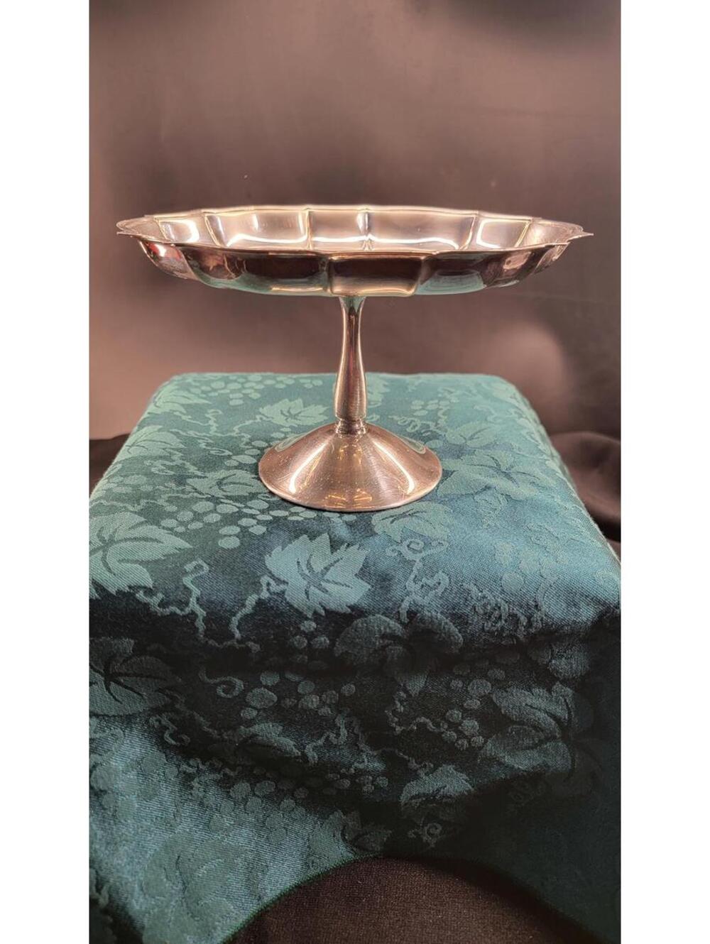 Vintage Silver Pedestal Serving Tray